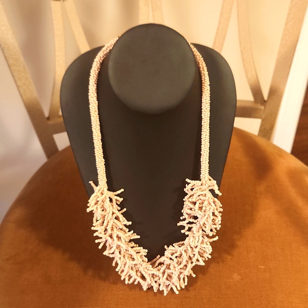 Pale Pink Beaded Necklace